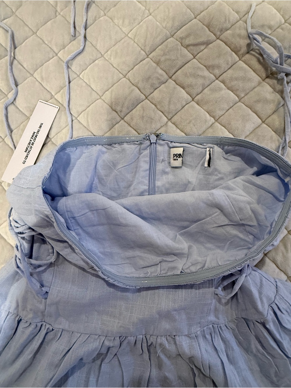 Princess Polly So Far So Good Strapless Light Blue Maxi Dress - Picture 7 of 7